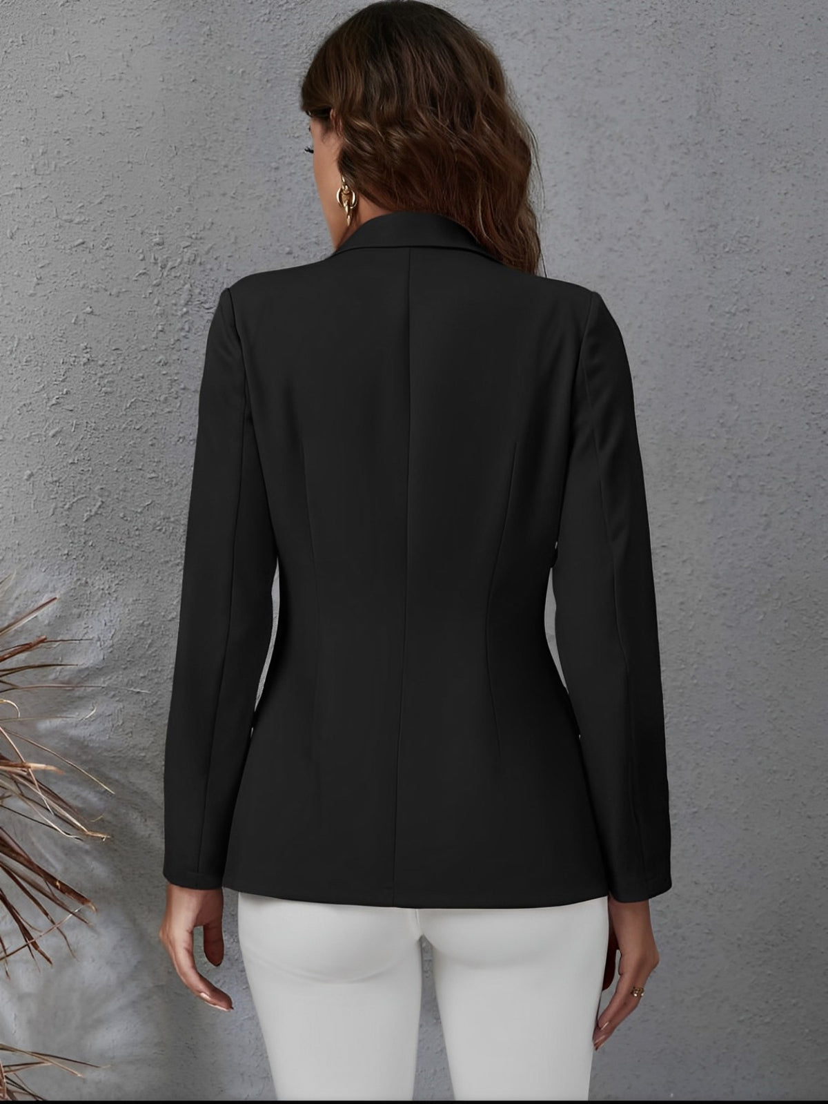 Blazer Feminino Alfaiataria Com Botão Aura Fino